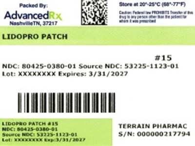 Lidopro Patch (Lidopro Patch 80425 0380 01)